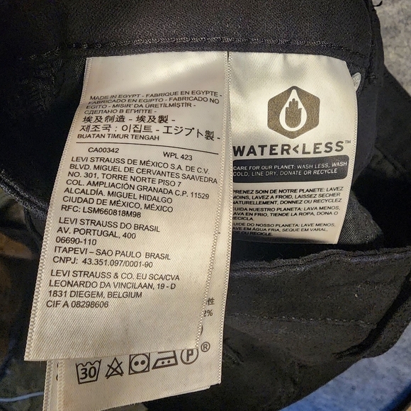 Levi's Black 711 Skinny Denim Jeans Size  W29 L32 - Picture 6 of 12